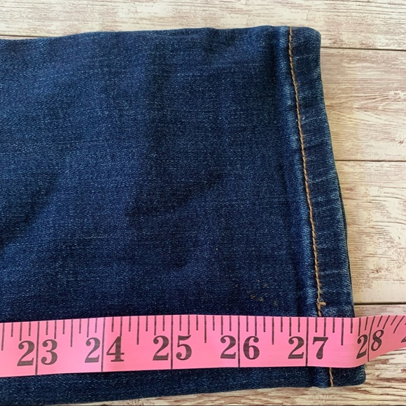 PinkBlush Dark Wash Distressed Maternity Full Panel Skinny Jeans - Picture 8 of 10